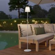 Solar-LED-terraslamp Scordiano-L, wit, hoogte 120 cm