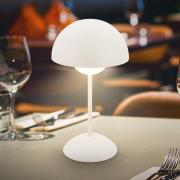 LED tafellamp Kugle, wit, metaal, IP44, dimbaar