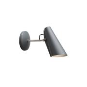 Northern wandlamp Birdy Short, grijs/staal