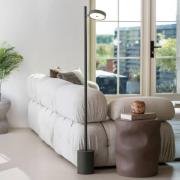 GOOD & MOJO LED vloerlamp Okinawa, 1-lamp groen, 146 cm, hout