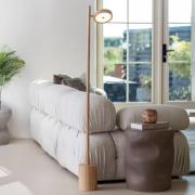 GOOD & MOJO LED vloerlamp Okinawa, 1-lamp, naturel, 146 cm, hout