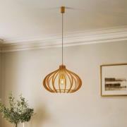 Hanglamp Ika ID met houten lamellen kap Ø51cm