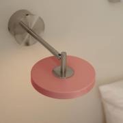 UMAGE LED wandlamp Asteria Short, roze, staal, vaste aansluiting