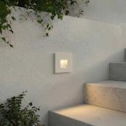 Lindby LED wand inbouwlamp Alune, wit, hoekig, 8x8 cm, IP65