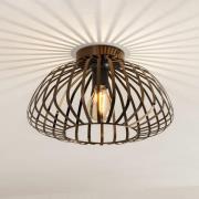 Plafondlamp Espinal, geborsteld brons, Ø 39 cm, metaal E27