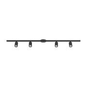 Railset EASY TRACK, zwart, 4 x GU10-spots lengte 193 cm