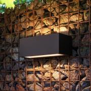 LED buiten wandlamp GEMINI, zwart, 22 cm, IP54, omhoog/omlaag