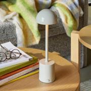 LED tafellamp op accu, Taten, zandkleurig, hoogte 30 cm, metaal