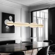LED hanglamp Evana zilverkleurig/transparant, lengte 120 cm, metaal