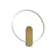 LED wandlamp Zaklin, goudkleurig, hoogte 45 cm, metaal