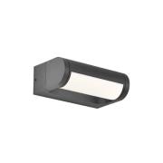 LED buiten wandlamp Randal, donkergrijs, breedte 17 cm, metaal