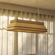 MARKET SET Hanglamp Square, 88 x 38 cm, crème, textiel, E27