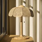 MARKET SET tafellamp Coquillage, riet/hout, E27