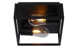 Lucide Carlyn - plafondverlichting - 25 x 25 x 12,6 cm - IP54 - zwart