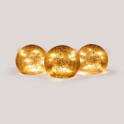 New Garden Lua - decoratieve set lichtballen - 3 stuks - Ø 10 cm - gou...