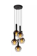 Lucide Marius - hanglamp - Ø 55 x 150 cm - gerookt zwart