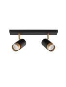 Nova Luce Pogno - opbouwspot 2L - 35 x 6 x 12,5 cm - zandzwart en goud