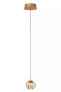 Lucide Dilenko - hanglamp - Ø 14 x 150 cm - 4,2W LED incl. - messing
