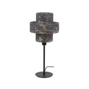Vico Lantern - tafellamp - Ø 28 x 58 cm - zwart bruin