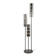 Vico Stepped Cylinder Glass - vloerlamp - 155 cm - zwart