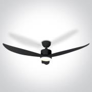 ONE Light Black Body - plafondventilator met licht en afstandsbedienin...