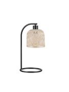 Nova Luce Intra - tafellamp - Ø 16 x 41 cm - natuurlijk bamboe en zwar...
