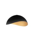 Nova Luce Opsi - plafondlamp - Ø 50 x 24 cm - zandzwart en goud