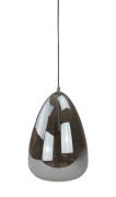 Vico Silver Pearl - hanglamp - Ø 28 x 150 cm - gerookt glas