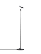 Nova Luce Logos - staanlamp - Ø 21 x 123 cm - 9W LED incl. - zandzwart