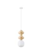 Nova Luce Clio - hanglamp - Ø 18 x 215 cm - geel, wit en opaalglas