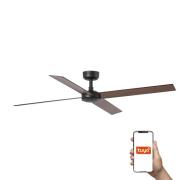Faro Rudder L 4 Tuya Smart - plafondventilator - Ø 132 cm - mat zwart ...