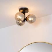 Lucide Trudy - planfondlamp - Ø 30 x 18 cm - IP44 - zwart