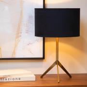 Lucide Tondo - tafellamp - Ø 30 x 48 cm - zwart en goud