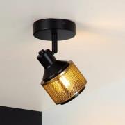 Lucide Rafa - opbouwspot - 10 x 14 x 16 cm - zwart en brons