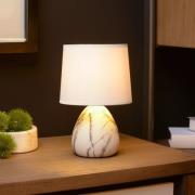 Lucide Marmo - tafellamp - Ø 16 x  25,5 cm - wit